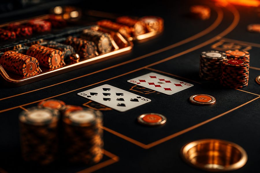 Krupiérka s kartami - baccarat live